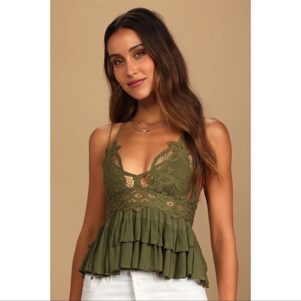 Free People Adella Cami Olive